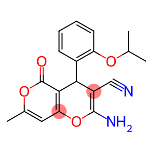 2-amino-4-(2-isopropoxyphenyl)-7-methyl-5-oxo-4H,5H-pyrano[4,3-b]pyran-3-carbonitrile