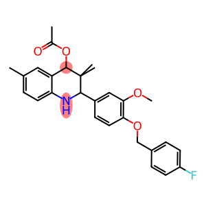2-{4-[(4-fluorobenzyl)oxy]-3-methoxyphenyl}-3,3,6-trimethyl-1,2,3,4-tetrahydro-4-quinolinyl acetate