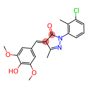 2-(3-chloro-2-methylphenyl)-4-(4-hydroxy-3,5-dimethoxybenzylidene)-5-methyl-2,4-dihydro-3H-pyrazol-3-one