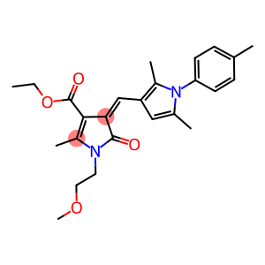 ethyl 4-{[2,5-dimethyl-1-(4-methylphenyl)-1H-pyrrol-3-yl]methylene}-1-(2-methoxyethyl)-2-methyl-5-oxo-4,5-dihydro-1H-pyrrole-3-carboxylate