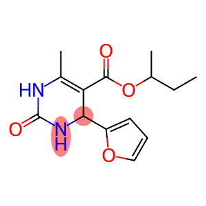 5-Pyrimidinecarboxylic acid, 4-(2-furanyl)-1,2,3,4-tetrahydro-6-methyl-2-oxo-, 1-methylpropyl ester
