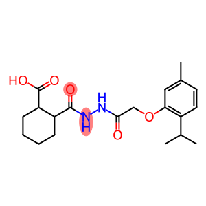 2-({2-[2-(2-isopropyl-5-methylphenoxy)acetyl]hydrazino}carbonyl)cyclohexanecarboxylic acid