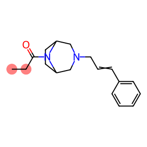 3,8-Diazabicyclo(3.2.1)octane, 8-(1-oxopropyl)-3-(3-phenyl-2-propenyl)-