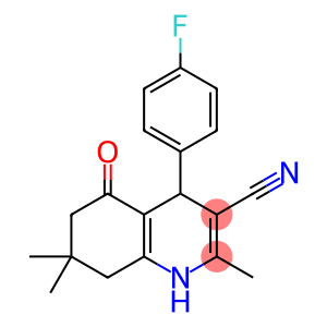 4-(4-FLUOROPHENYL)-2,7,7-TRIMETHYL-5-OXO-1,4,5,6,7,8-HEXAHYDRO-3-QUINOLINECARBONITRILE