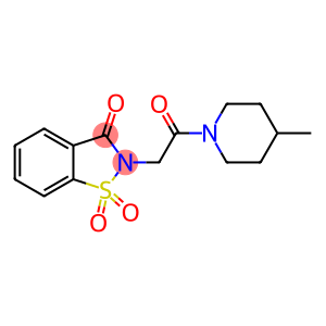 2-(2-(4-methylpiperidin-1-yl)-2-oxoethyl)benzo[d]isothiazol-3(2H)-one 1,1-dioxide