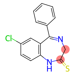 7-chloro-5-phenyl-1,3-dihydro-1,4-benzodiazepine-2-thione