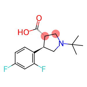 (3R,4S)-1-(tert-butyl)-4-(2,4-difluorophenyl)pyrrolidine-3-carboxylic acid 455957-94-5