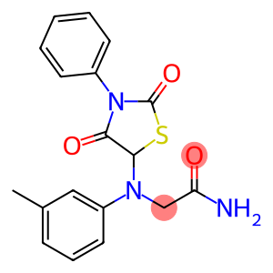 2-[(2,4-dioxo-3-phenyl-1,3-thiazolidin-5-yl)-3-methylanilino]acetamide