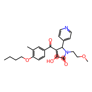 4-(4-butoxy-3-methylbenzoyl)-3-hydroxy-1-(2-methoxyethyl)-5-pyridin-4-yl-1,5-dihydro-2H-pyrrol-2-one