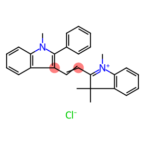 1,3,3-trimethyl-2-[2-(1-methyl-2-phenyl-1H-indol-3-yl)vinyl]-3H-indolium chloride
