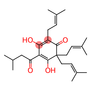 3,5-dihydroxy-2-(3-methylbutanoyl)-4,6,6-tris(3-methylbut-2-en-1-yl)cyclohexa-2,4-dien-1-one