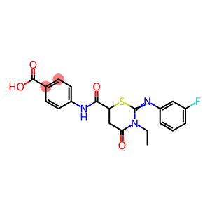 4-[({3-ethyl-2-[(3-fluorophenyl)imino]-4-oxo-1,3-thiazinan-6-yl}carbonyl)amino]benzoic acid