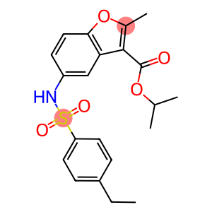isopropyl 5-{[(4-ethylphenyl)sulfonyl]amino}-2-methyl-1-benzofuran-3-carboxylate