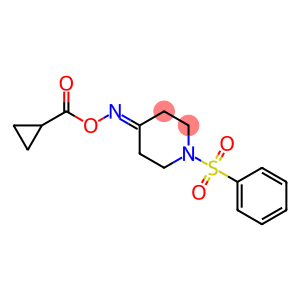 4-([(CYCLOPROPYLCARBONYL)OXY]IMINO)-1-(PHENYLSULFONYL)PIPERIDINE
