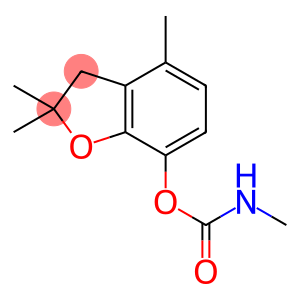 N-Methylcarbamic acid 2,3-dihydro-2,2,4-trimethylbenzofuran-7-yl ester