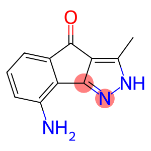 Indeno[1,2-c]pyrazol-4(2H)-one, 8-amino-3-methyl- (9CI)