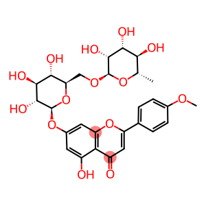 7-((6-O-(6-Deoxy-alpha-L-mannopyranosyl)-beta-D-glucopyranosyl)oxy)-5-hydroxy-2-(4-methoxyphenyl)-4H-benzopyran-4-one