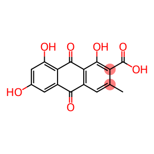 2-Anthracenecarboxylic acid, 9,10-dihydro-1,6,8-trihydroxy-3-methyl-9,10-dioxo-
