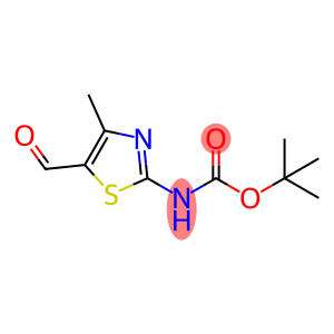 Carbamic  acid,  (5-formyl-4-methyl-2-thiazolyl)-,  1,1-dimethylethyl  ester  (9CI)