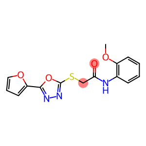 Acetamide, 2-[[5-(2-furanyl)-1,3,4-oxadiazol-2-yl]thio]-N-(2-methoxyphenyl)-