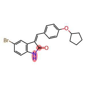 5-bromo-3-[4-(cyclopentyloxy)benzylidene]-1,3-dihydro-2H-indol-2-one