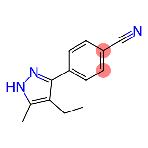 Benzonitrile, 4-(4-ethyl-5-methyl-1H-pyrazol-3-yl)- (9CI)