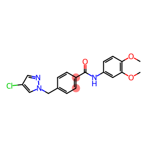 4-[(4-chloro-1H-pyrazol-1-yl)methyl]-N-(3,4-dimethoxyphenyl)benzamide