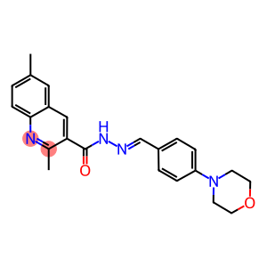 2,6-dimethyl-N'-[4-(4-morpholinyl)benzylidene]-3-quinolinecarbohydrazide
