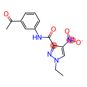 N-(3-acetylphenyl)-1-ethyl-4-nitro-1H-pyrazole-3-carboxamide