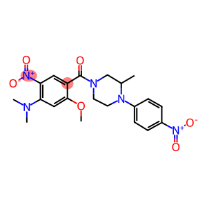 4-{4-(dimethylamino)-5-nitro-2-methoxybenzoyl}-1-{4-nitrophenyl}-2-methylpiperazine