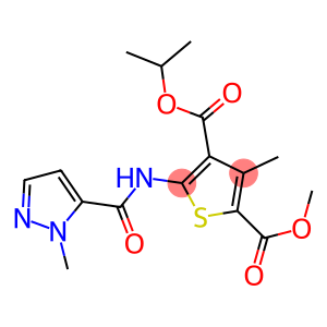 4-isopropyl 2-methyl 3-methyl-5-{[(1-methyl-1H-pyrazol-5-yl)carbonyl]amino}-2,4-thiophenedicarboxylate