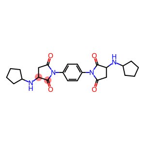 3-(cyclopentylamino)-1-{4-[3-(cyclopentylamino)-2,5-dioxo-1-pyrrolidinyl]phenyl}-2,5-pyrrolidinedione