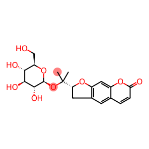 7H-Furo[3,2-g][1]benzopyran-7-one, 2-[1-(β-D-glucopyranosyloxy)-1-methylethyl]-2,3-dihydro-, (2R)-