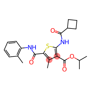 3-Thiophenecarboxylic acid, 2-[(cyclobutylcarbonyl)amino]-4-methyl-5-[[(2-methylphenyl)amino]carbonyl]-, 1-methylethyl ester