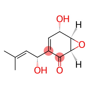 7-Oxabicyclo[4.1.0]hept-3-en-2-one, 5-hydroxy-3-[(1R)-1-hydroxy-3-methyl-2-butenyl]-, (1R,5S,6R)-rel- (9CI)