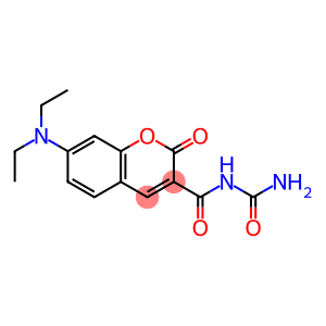 2H-1-Benzopyran-3-carboxamide, N-(aminocarbonyl)-7-(diethylamino)-2-oxo-