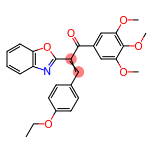 2-Propen-1-one, 2-(2-benzoxazolyl)-3-(4-ethoxyphenyl)-1-(3,4,5-trimethoxyphenyl)-