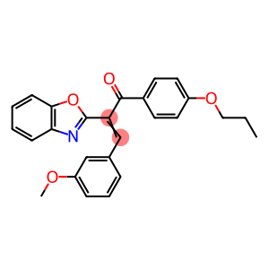 2-(1,3-benzoxazol-2-yl)-3-(3-methoxyphenyl)-1-(4-propoxyphenyl)-2-propen-1-one