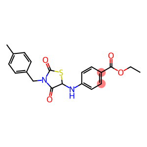 ethyl 4-{[3-(4-methylbenzyl)-2,4-dioxo-1,3-thiazolidin-5-yl]amino}benzoate