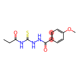 N-{[2-(4-methoxybenzoyl)hydrazino]carbonothioyl}propanamide