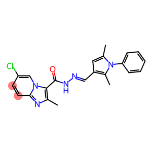 6-chloro-N'-[(2,5-dimethyl-1-phenyl-1H-pyrrol-3-yl)methylene]-2-methylimidazo[1,2-a]pyridine-3-carbohydrazide