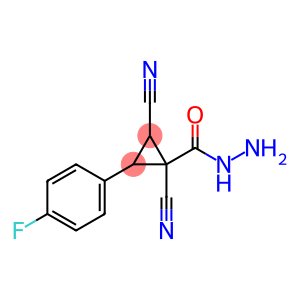 Cyclopropanecarboxylic acid, 1,2-dicyano-3-(4-fluorophenyl)-, hydrazide (9CI)