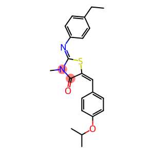 (2Z,5Z)-2-[(4-ethylphenyl)imino]-3-methyl-5-[4-(propan-2-yloxy)benzylidene]-1,3-thiazolidin-4-one