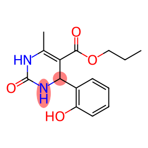 5-Pyrimidinecarboxylic acid, 1,2,3,4-tetrahydro-4-(2-hydroxyphenyl)-6-methyl-2-oxo-, propyl ester