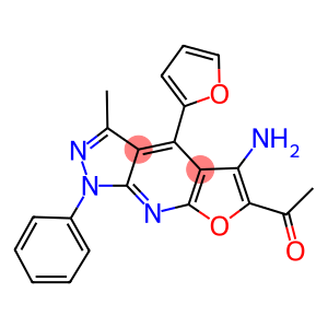 1-[5-amino-4-(2-furyl)-3-methyl-1-phenyl-1H-furo[2,3-b]pyrazolo[4,3-e]pyridin-6-yl]ethanone