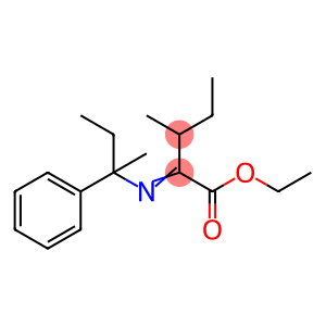 Pentanoic acid, 3-methyl-2-[(1-methyl-1-phenylpropyl)imino]-, ethyl ester