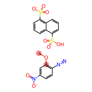 2-Methoxy-4-nitrobenzenediazonium  naphthalene-1,5-disulfonate,  1-Amino-2-methoxy-4-nitrobenzene  diazotated  naphthalene-1,5-disulfonate