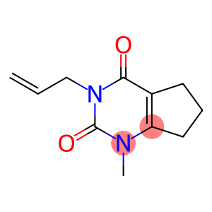 1H-Cyclopentapyrimidine-2,4(3H,5H)-dione, 6,7-dihydro-1-methyl-3-(2-propenyl)- (9CI)