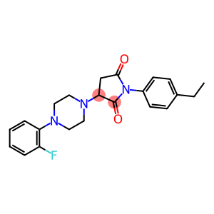 1-(4-ethylphenyl)-3-[4-(2-fluorophenyl)piperazin-1-yl]pyrrolidine-2,5-dione