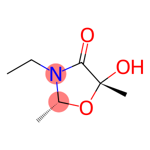 4-Oxazolidinone, 3-ethyl-5-hydroxy-2,5-dimethyl-, (2R,5R)-rel- (9CI)